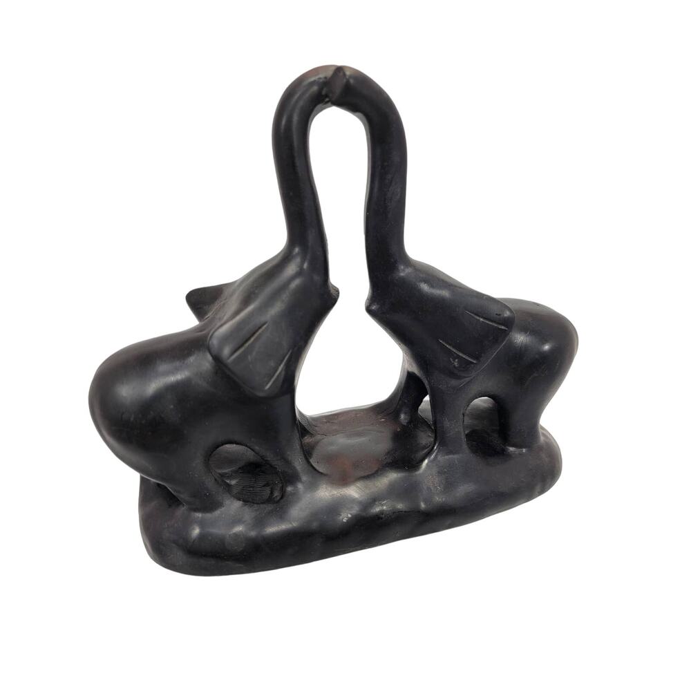 Trunk Up Pair Elephant Statue Home Decor Sculpture